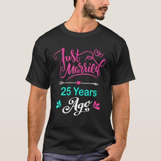 T-shirt 25E Anniversaire Mariage Le Couple Et S (Devant)