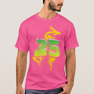 T-shirt 25E Anniversaire Présent Hommes Femmes Cool Spray