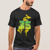 T-shirt 25e Birthday Present Men Women Cool Spray Hiphop (Devant)