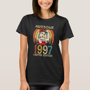 T-shirt 25ème anniversaire vintage pour les femmes stupéfi