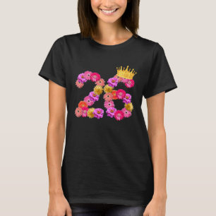 T-shirt 26 Anniversaire Femmes Flower Crown C'est My 26t