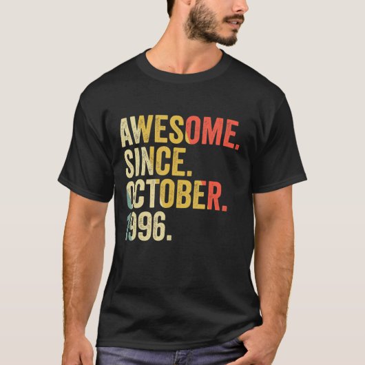 T-shirt 26 Ans 26 Ans Awesome depuis Octobre (Devant)