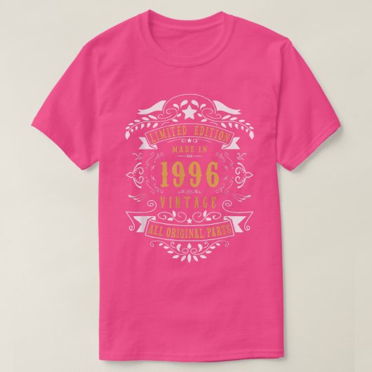 T-shirt 26 Ans 26e Anniversaire Fabriqué Né en 1996 Hommes (Design devant)