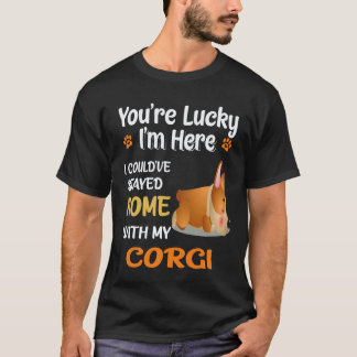 T-shirt 26 J'aurais pu rester à la maison avec Corgi