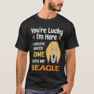 T-shirt 26 Reste à la maison avec mon Beagle