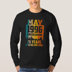 T-shirt 26e anniversaire 26 ans stupéfiant depuis mai 1996