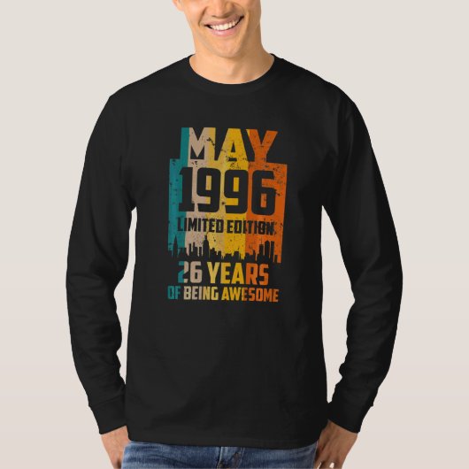 T-shirt 26e anniversaire 26 ans stupéfiant depuis mai 1996 (Devant)