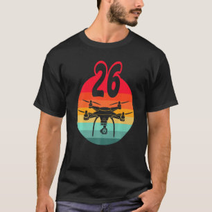 T-shirt 26ème Anniversaire Je Rétro Télécommande Drones Av