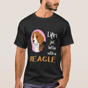 T-shirt 275 Vie Juste Mieux Avec Un Beagle