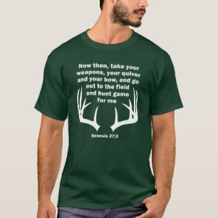 T-shirt 27:3 chrétien de genèse de chasse de chasseur