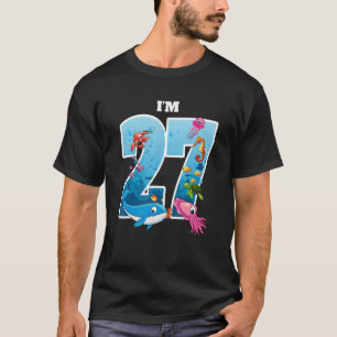 T-shirt 27 Anniversaire Baleine Mer Animal Anniversaire Mo