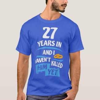 T-shirt 27 Anniversaire Idée cadeau pour son 27e mariage