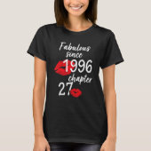 T-shirt 27 Ans Et Fabuleux anniversaire depuis 1996 chap (Devant)
