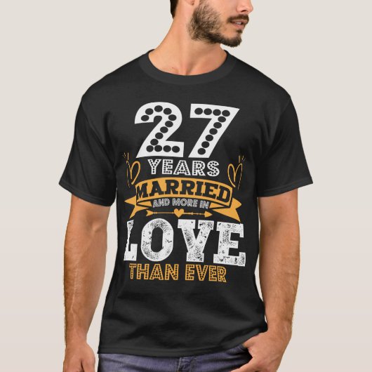 T-shirt 27e anniversaire de Mariage 27 ans de mariage (Devant)