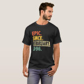 T-shirt 27e anniversaire Epic depuis février 1996 27 ans O (Devant entier)