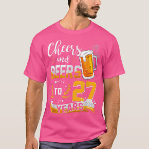 T-shirt 27e Anniversaire Soeurs Et Bières À 27 Ans Né En