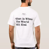 T-shirt 28 : 6h42 : 12 qui est quand le monde finira (Dos)
