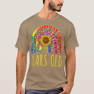 T-shirt 28 Ans 28e Anniversaire Tie Dye Tournesol Leopa