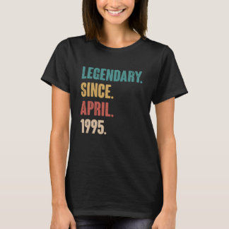 T-shirt 28 Ans Vintage 1995 Anniversaire 28 Avril Déco