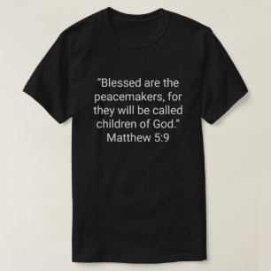 T-shirt 28. « Heureux les artisans de paix, car ils seront