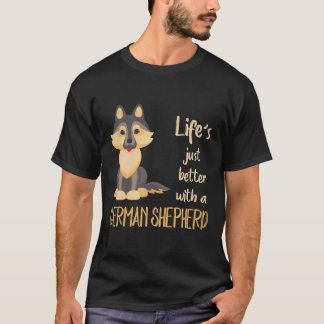 T-shirt 28 La vie est juste meilleure avec un berger allem