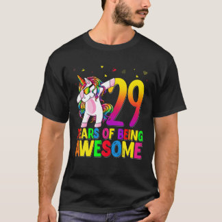 T-shirt 29 Ans Anniversaire Unicorn Dabbing 29E Anniversai