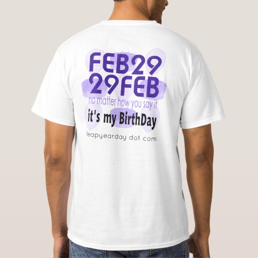 T-shirt 29 FEB (Dos)