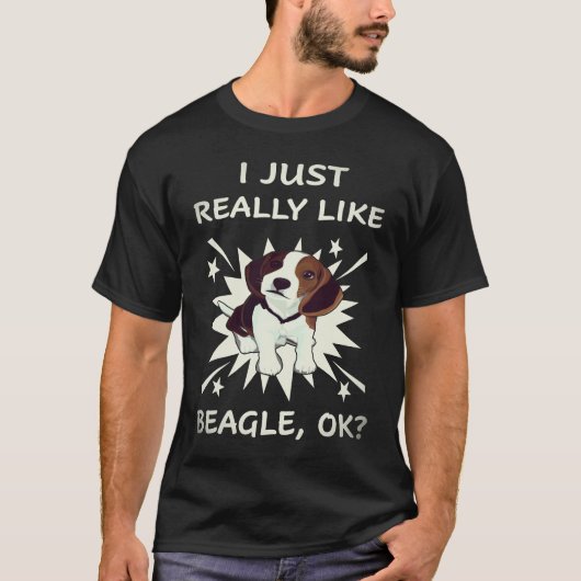 T-shirt 29 J'aime vraiment beaucoup Beagle (Devant)