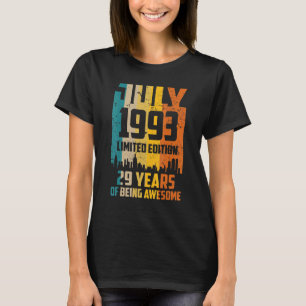 T-shirt 29e anniversaire 29 ans stupéfiant depuis juillet