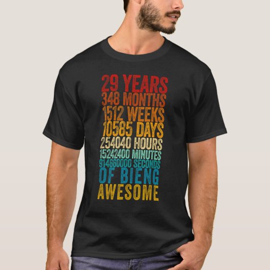 T-shirt 29e anniversaire Old Meter 29 ans (Devant)