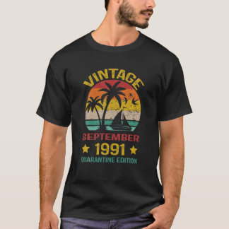 T-shirt 29E Anniversaire Vintage Septembre 1991 Quarantain