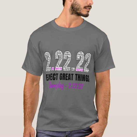 T-shirt 2.22.22 Conception d'un événement unique à vie (Devant)