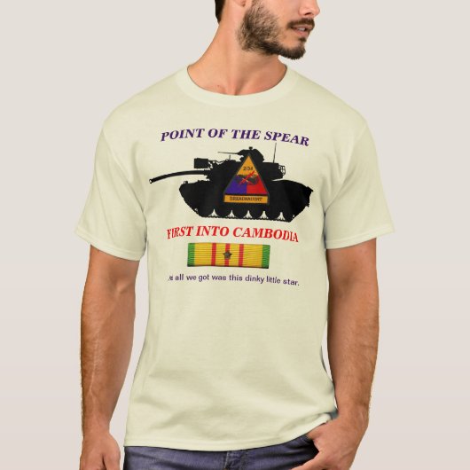 T-shirt 2/34th Armure d'abord dans la chemise du Cambodge (Devant)