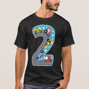 T-shirt 2 Anniversaire Moquette de voiture 2 Année Vieux V