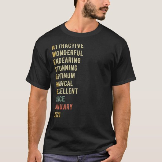 T-shirt 2 Ans 2e anniversaire Awesome depuis Janvier 202 (Devant)