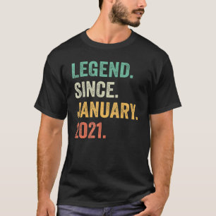 T-shirt 2 Ans 2e Anniversaire Légende Garçon Depuis Janvi