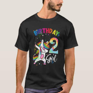 T-shirt 2 Ans 2E Anniversaire Tie Dye Unicorn Dabbing G
