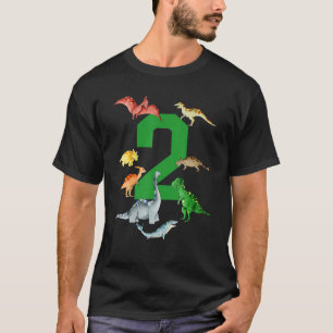 T-shirt 2 Ans 2ème anniversaire garçon Rex Dinosaur
