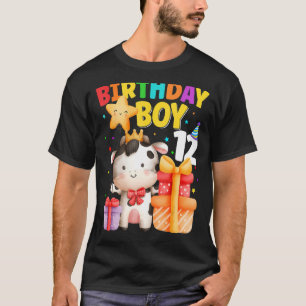 T-shirt 2 ans Anniversaire garçon 12e ferme de vache Anima