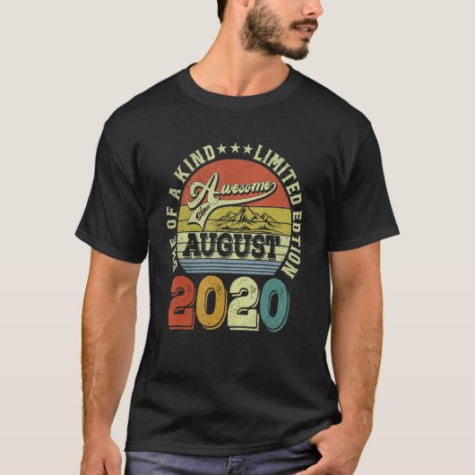 T-shirt 2 Ans Awesome depuis août 2020 2e Birthda (Devant)