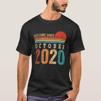 T-shirt 2 Ans Awesome depuis Octobre 2020 2e Birthda