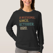 T-shirt 2 Ans Funny Awesome depuis Octobre 2020 2e B (Devant)
