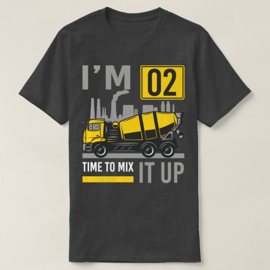 T-shirt 2 ans Il est temps de le mélanger Concret Mixer Ca (Design devant)