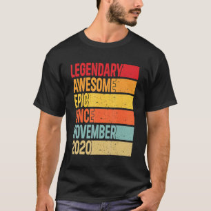 T-shirt 2 Ans Légendaire Epic Awesome Depuis Novembre