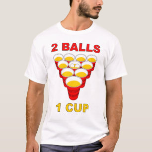 T-shirt 2 boules chemise de puanteur de bière de 1 tasse