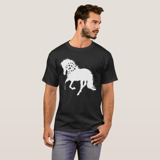 T-shirt 2- Chemise Cheval, Aiguille Cheval, Cheval Filles (Devant entier)
