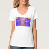 T-SHIRT 2 COEURS DANS UN UNIVERS BLEU,  (Devant)