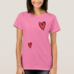 T-shirt 2 coeurs en un paquet