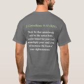 T-shirt 2 Cor. 9:10 (KJV) Sower St. Patrick's Grey (Dos)