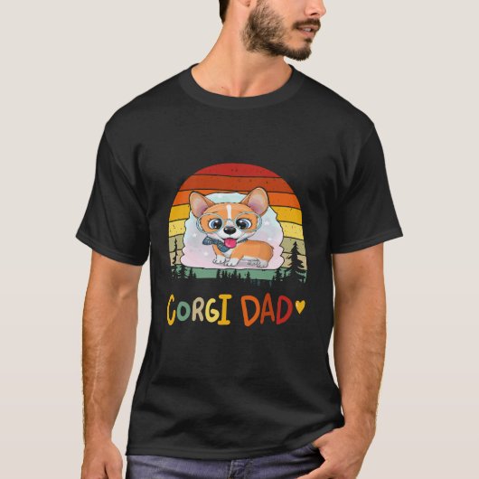 T-shirt 2 Corgi Papa Corgi (Devant)
